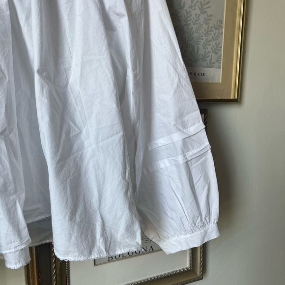 Wilfred Aritzia Verbena Poplin White Frill Collar Long Sleeve Top Blouse XS - Picture 10 of 13